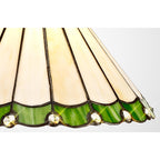 NL72409 Umbrian Tiffany 30cm Non-electric Shade Green/Cream/Crystal