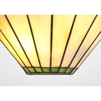 NL72429 Umbrian Tiffany Wall Lamp 2 Light Green/Cream/Crystal