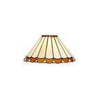 NL72439 Umbrian Tiffany 30cm Non-electric Shade Amber/Cream/Crystal