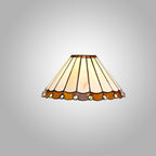 NL72439 Umbrian Tiffany 30cm Non-electric Shade Amber/Cream/Crystal