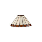 NL72439 Umbrian Tiffany 30cm Non-electric Shade Amber/Cream/Crystal
