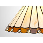 NL72439 Umbrian Tiffany 30cm Non-electric Shade Amber/Cream/Crystal