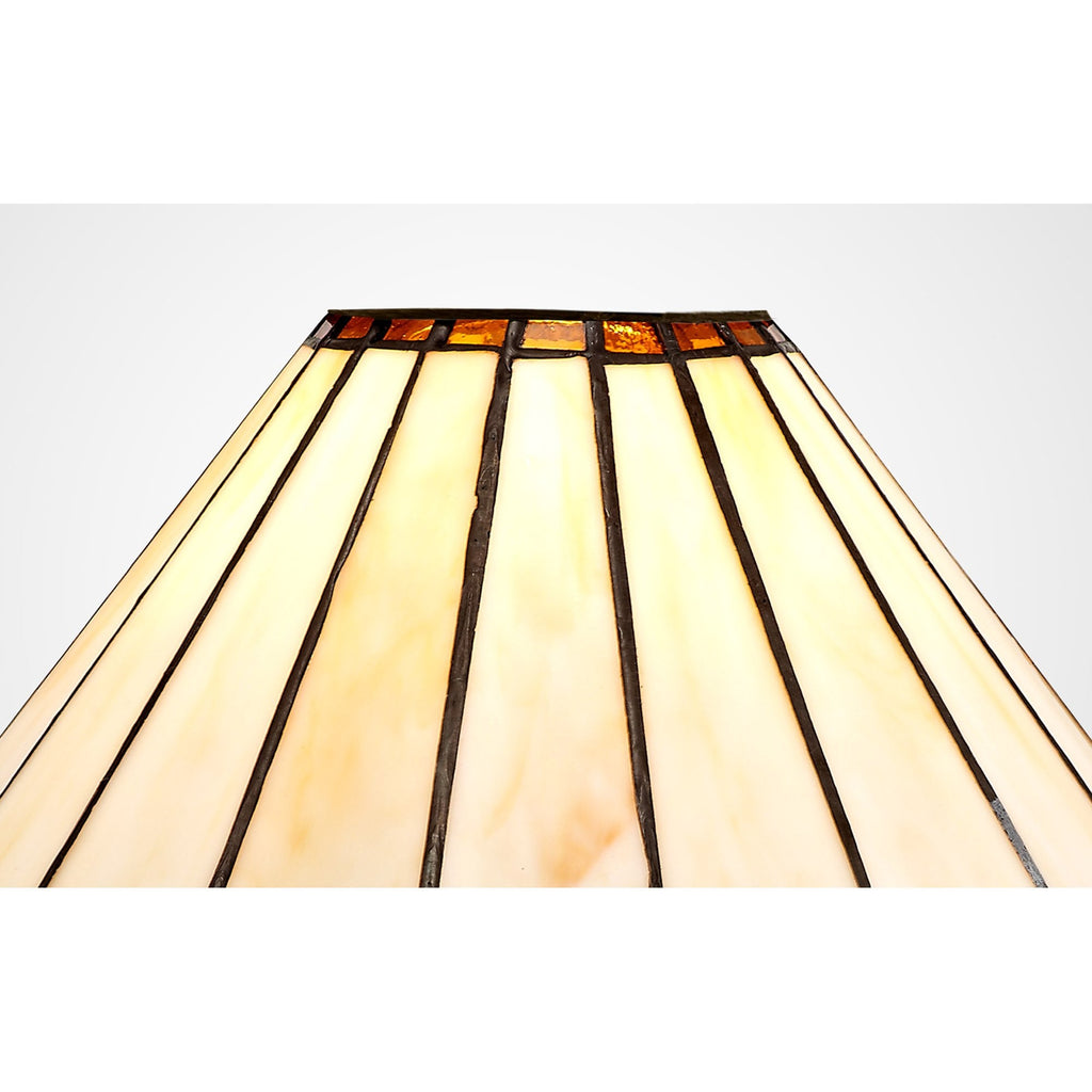 NL72439 Umbrian Tiffany 30cm Non-electric Shade Amber/Cream/Crystal