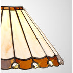 NL72439 Umbrian Tiffany 30cm Non-electric Shade Amber/Cream/Crystal