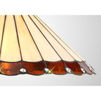 NL72449 Umbrian Tiffany 40cm Shade Only Suitable For Pendant/Ceiling/Table Lamp Amber/Cream/Crystal