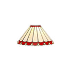 NL72469 Umbrian Tiffany 30cm Non-electric Shade Red/Cream/Crystal