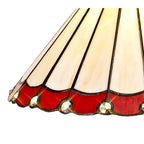 NL72469 Umbrian Tiffany 30cm Non-electric Shade Red/Cream/Crystal