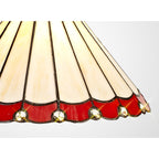 NL72469 Umbrian Tiffany 30cm Non-electric Shade Red/Cream/Crystal