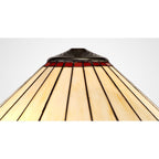NL72479 Umbrian Tiffany 40cm Shade Only Suitable For Pendant/Ceiling/Table Lamp Red/Cream/Crystal