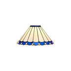 NL72499 Umbrian Tiffany 30cm Non-electric Shade Blue/Cream/Crystal