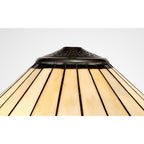 NL72509 Umbrian Tiffany 40cm Shade Only Suitable For Pendant/Ceiling/Table Lamp Blue/Cream/Crystal