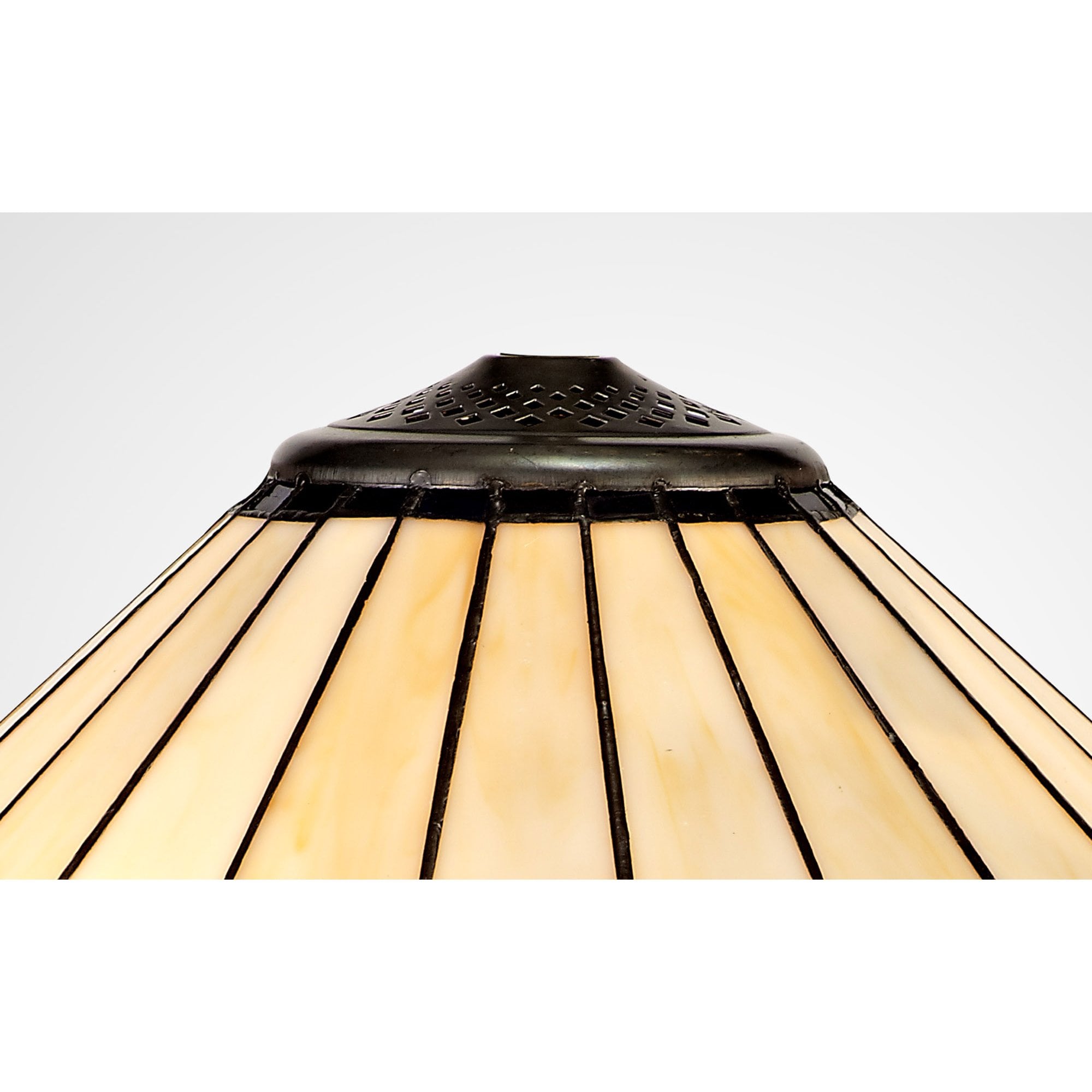 NL72509 Umbrian Tiffany 40cm Shade Only Suitable For Pendant/Ceiling/Table Lamp Blue/Cream/Crystal