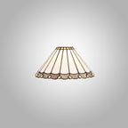 NL72529 Umbrian Tiffany 30cm Non-electric Shade Grey/Cream/Crystal