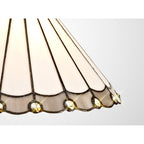 NL72529 Umbrian Tiffany 30cm Non-electric Shade Grey/Cream/Crystal