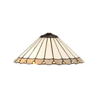 NL72539 Umbrian Tiffany 40cm Shade Only Suitable For Pendant/Ceiling/Table Lamp Grey/Cream/Crystal
