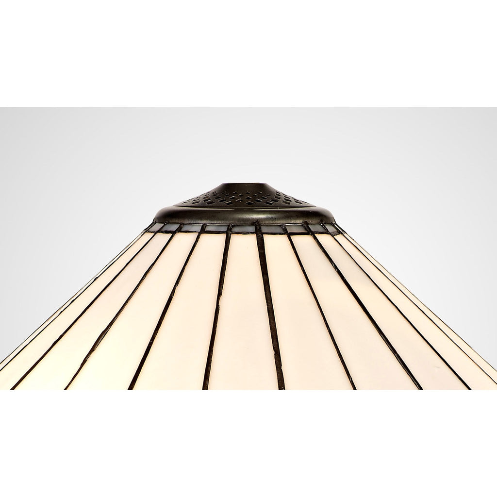 NL72539 Umbrian Tiffany 40cm Shade Only Suitable For Pendant/Ceiling/Table Lamp Grey/Cream/Crystal