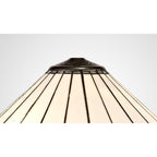 NL72539 Umbrian Tiffany 40cm Shade Only Suitable For Pendant/Ceiling/Table Lamp Grey/Cream/Crystal