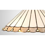 NL72539 Umbrian Tiffany 40cm Shade Only Suitable For Pendant/Ceiling/Table Lamp Grey/Cream/Crystal