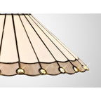 NL72539 Umbrian Tiffany 40cm Shade Only Suitable For Pendant/Ceiling/Table Lamp Grey/Cream/Crystal