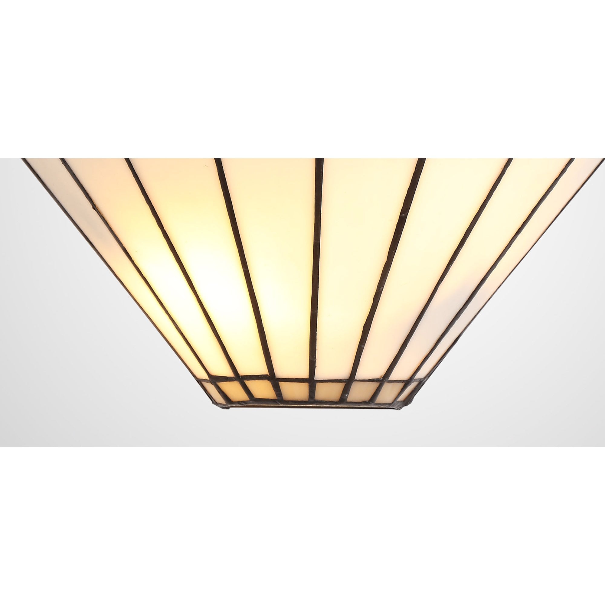 NL72549 Umbrian Tiffany Wall Lamp 2 Light Grey/Cream/Crystal