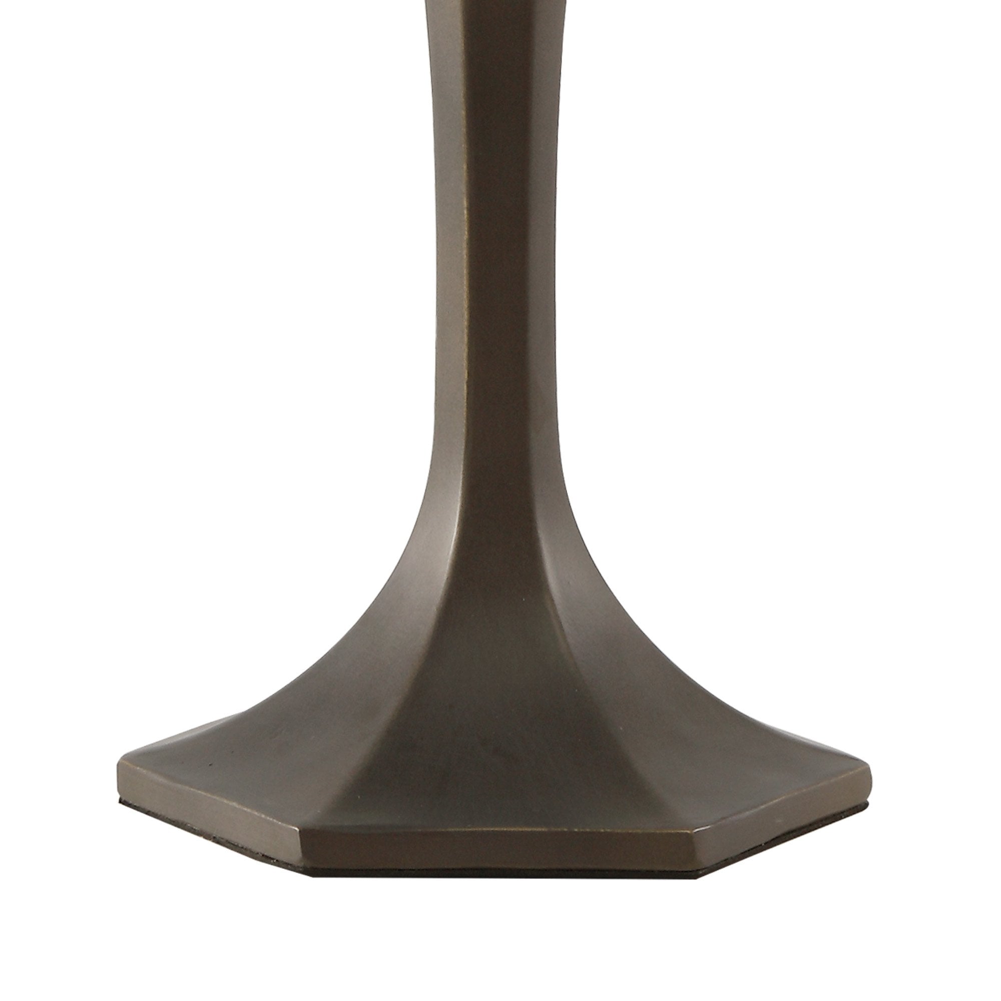 NLK02419 Umbrian 1 Light Octagonal Table Lamp With 30cm Tiffany Shade Green/Chrome/Crystal/Aged Antique Brass