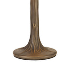 NLK02499 Umbrian 2 Light Tree Like Table Lamp With 40cm Tiffany Shade Green/Chrome/Crystal/Aged Antique Brass