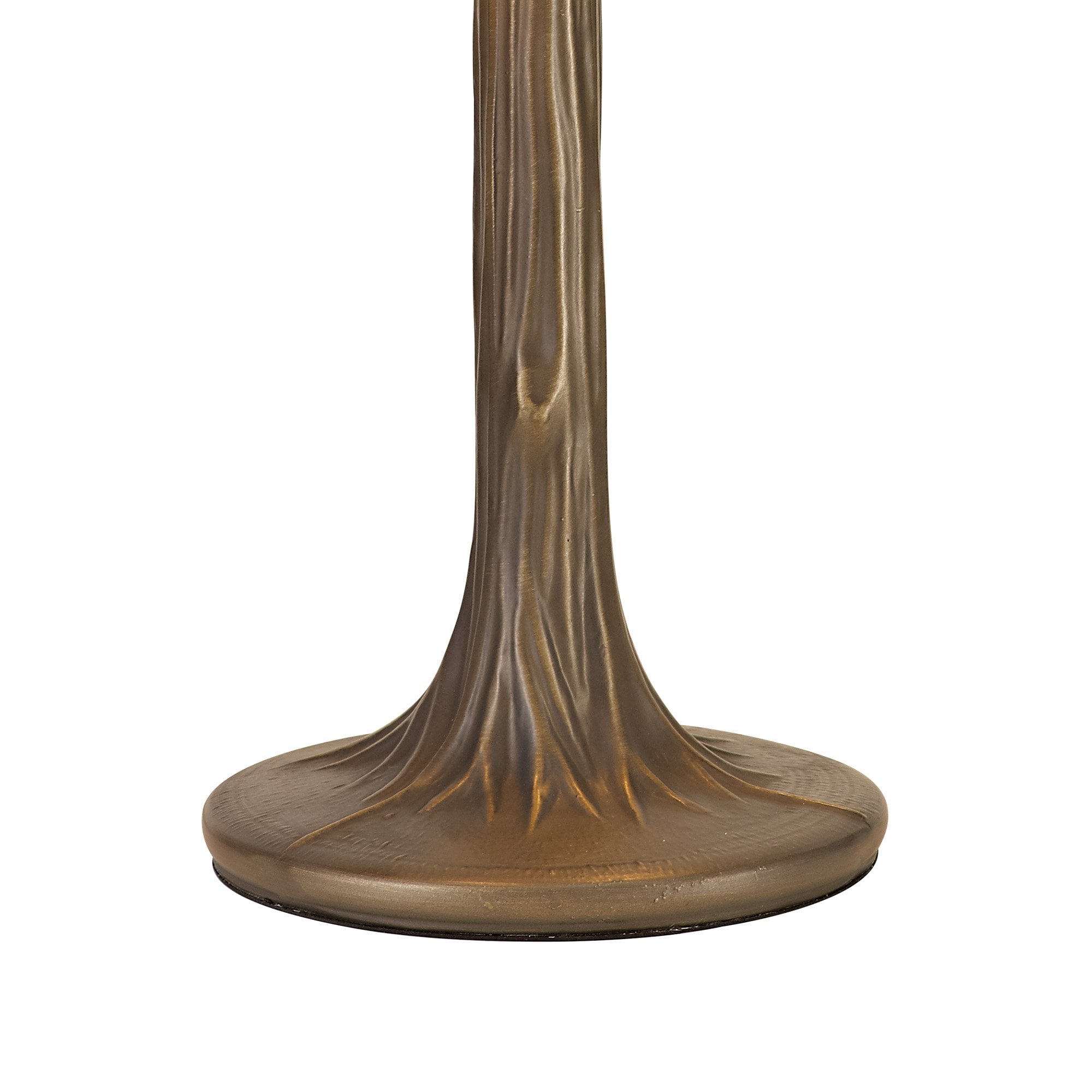 NLK02499 Umbrian 2 Light Tree Like Table Lamp With 40cm Tiffany Shade Green/Chrome/Crystal/Aged Antique Brass