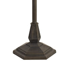 NLK02579 Umbrian 2 Light Octagonal Floor Lamp With 40cm Tiffany Shade Green/Chrome/Crystal/Aged Antique Brass