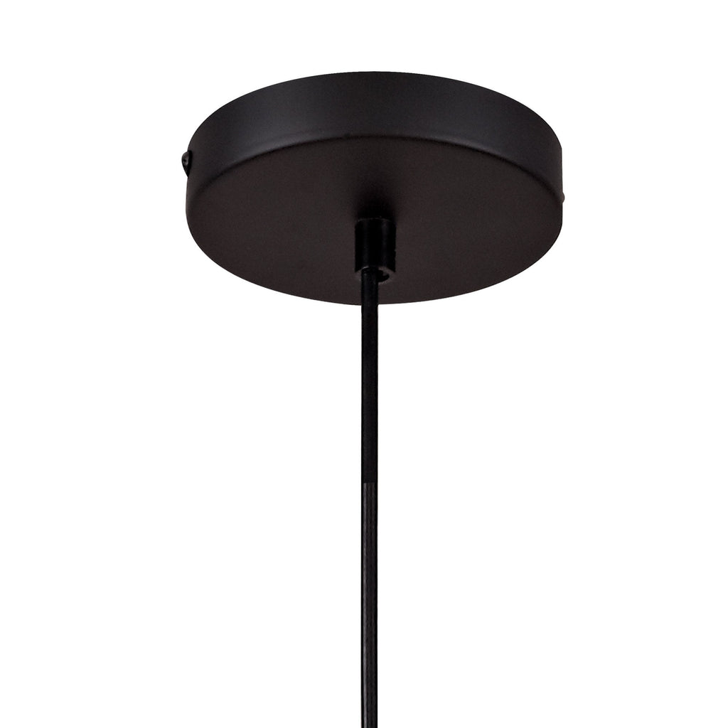 NLK02609 Umbrian 1 Light Up Lighter Pendant With 30cm Tiffany Shade Amber/Chrome/Crystal/Black