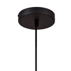 NLK02609 Umbrian 1 Light Up Lighter Pendant With 30cm Tiffany Shade Amber/Chrome/Crystal/Black