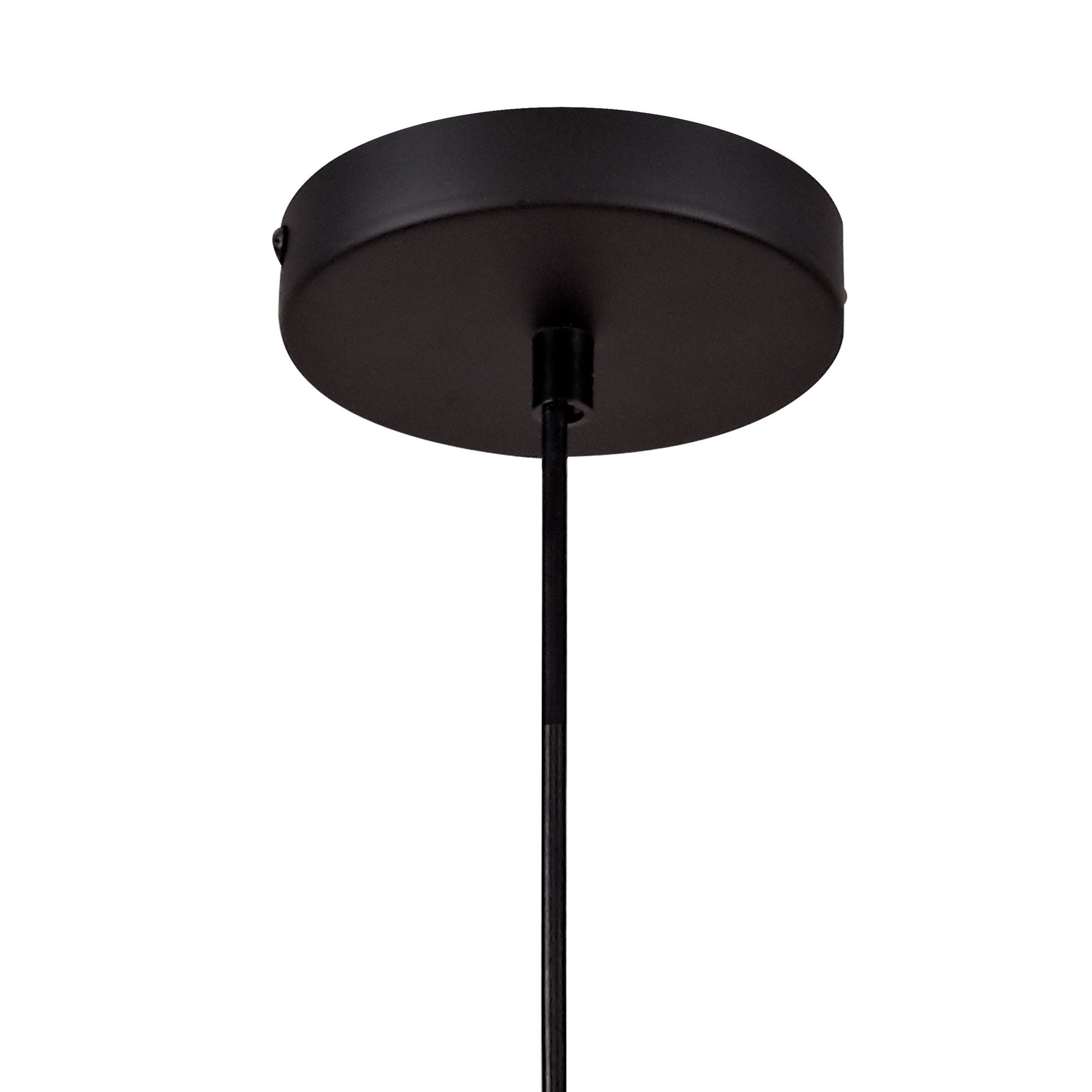 NLK02609 Umbrian 1 Light Up Lighter Pendant With 30cm Tiffany Shade Amber/Chrome/Crystal/Black