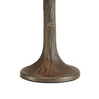 NLK02619 Umbrian 1 Light Tree Like Table Lamp With 30cm Tiffany Shade Amber/Chrome/Crystal/Aged Antique Brass
