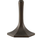 NLK02639 Umbrian 1 Light Octagonal Table Lamp With 30cm Tiffany Shade Amber/Chrome/Crystal/Aged Antique Brass