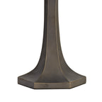 NLK02739 Umbrian 2 Light Octagonal Table Lamp With 40cm Tiffany Shade Amber/Chrome/Crystal/Aged Antique Brass