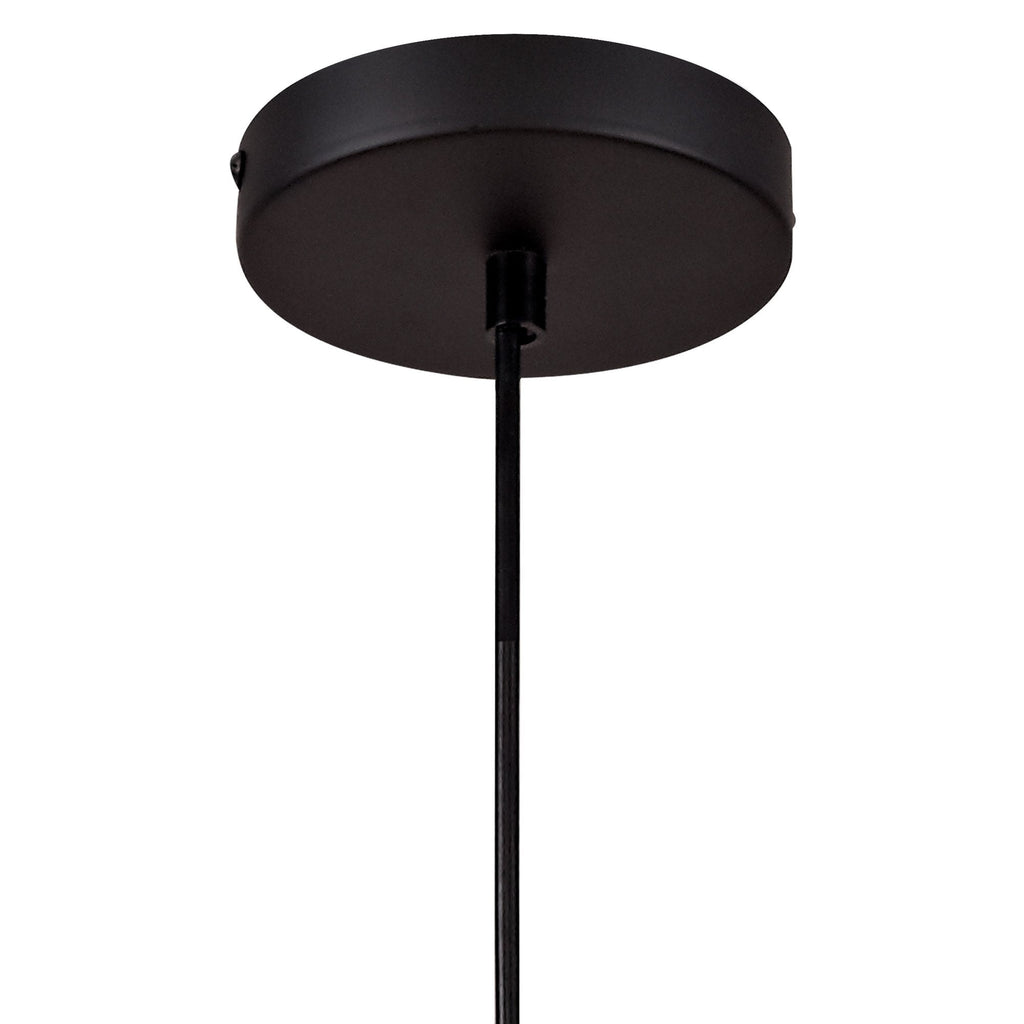 NLK02829 Umbrian 1 Light Up Lighter Pendant With 30cm Tiffany Shade Red/Chrome/Crystal/Black
