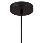 NLK02829 Umbrian 1 Light Up Lighter Pendant With 30cm Tiffany Shade Red/Chrome/Crystal/Black
