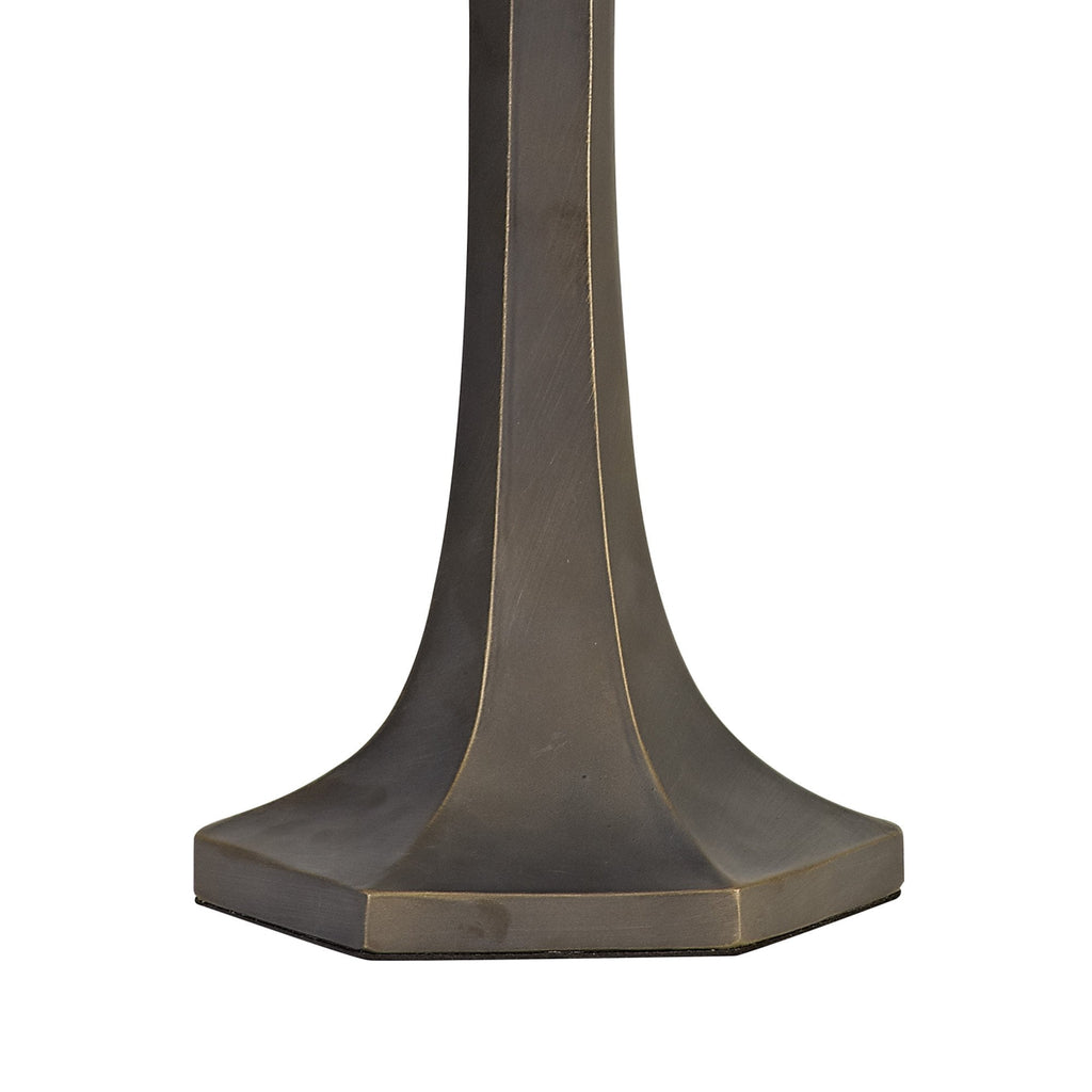 NLK02959 Umbrian 2 Light Octagonal Table Lamp With 40cm Tiffany Shade Red/Chrome/Crystal/Aged Antique Brass