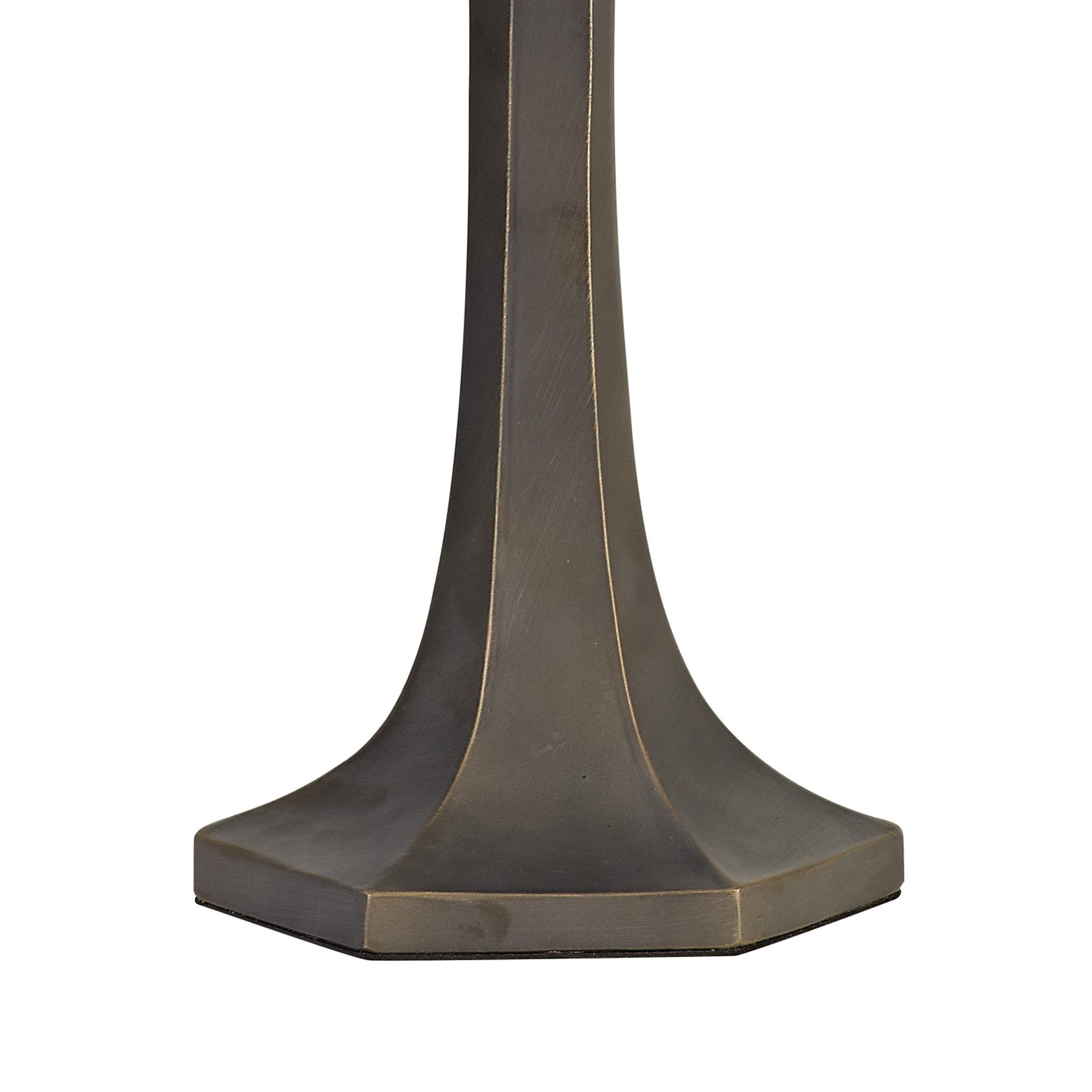 NLK02959 Umbrian 2 Light Octagonal Table Lamp With 40cm Tiffany Shade Red/Chrome/Crystal/Aged Antique Brass