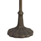 NLK03029 Umbrian 2 Light Leaf Design Floor Lamp With 40cm Tiffany Shade Red/Chrome/Crystal/Aged Antique Brass
