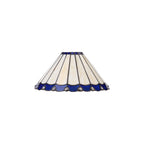 NLK03049 Umbrian 1 Light Up Lighter Pendant With 30cm Tiffany Shade Blue/Chrome/Crystal/Black