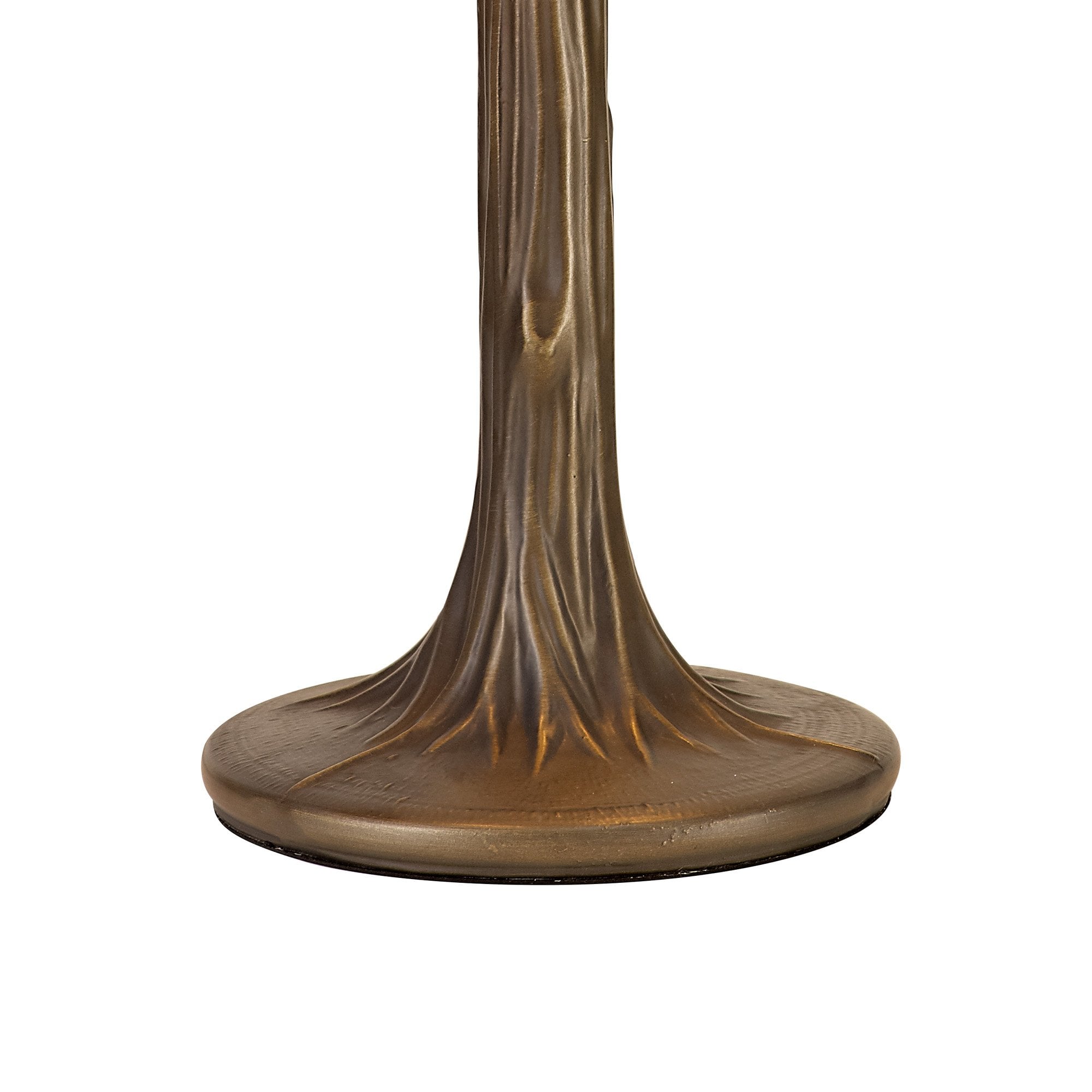 NLK03159 Umbrian 2 Light Tree Like Table Lamp With 40cm Tiffany Shade Blue/Chrome/Crystal/Aged Antique Brass
