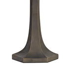 NLK03179 Umbrian 2 Light Octagonal Table Lamp With 40cm Tiffany Shade Blue/Chrome/Crystal/Aged Antique Brass