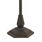 NLK03239 Umbrian 2 Light Octagonal Floor Lamp With 40cm Tiffany Shade Blue/Chrome/Crystal/Aged Antique Brass