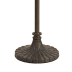 NLK03259 Umbrian 2 Light Stepped Design Floor Lamp With 40cm Tiffany Shade Blue/Chrome/Crystal/Aged Antique Brass