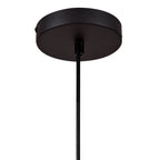 NLK03269 Umbrian 1 Light Up Lighter Pendant With 30cm Tiffany Shade Grey/Chrome/Crystal/Black
