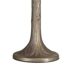 NLK03279 Umbrian 1 Light Tree Like Table Lamp With 30cm Tiffany Shade Grey/Chrome/Crystal/Aged Antique Brass