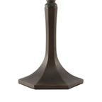 NLK03299 Umbrian 1 Light Octagonal Table Lamp With 30cm Tiffany Shade Grey/Chrome/Crystal/Aged Antique Brass