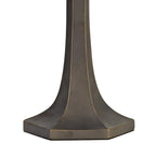 NLK03399 Umbrian 2 Light Octagonal Table Lamp With 40cm Tiffany Shade Grey/Chrome/Crystal/Aged Antique Brass