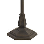NLK03459 Umbrian 2 Light Octagonal Floor Lamp With 40cm Tiffany Shade Grey/Chrome/Crystal/Aged Antique Brass