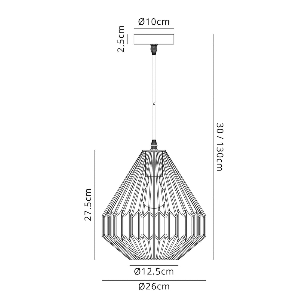 NL71339 Valerie Small Pendant 1 Light Antique Copper
